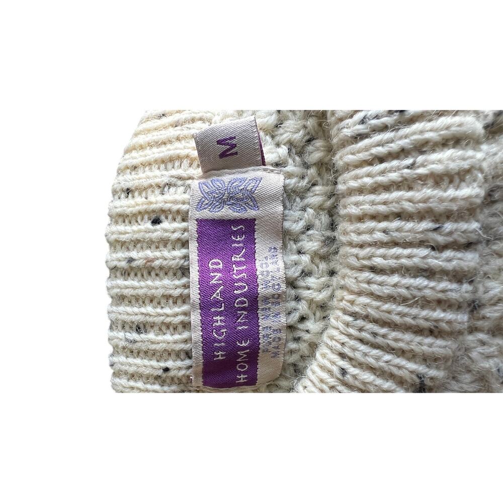🧶 Highland Home Industries M Cable Knit Sweater Speckled Cozy 90s Cottagecore - Picture 4 of 4